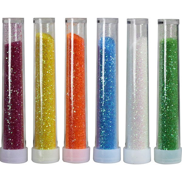 FIALE GLITTER DA 6 COLORI X4,5G TITANUM CRAFT-FUN SERIE MTJF-WSG6P2